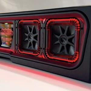 Custom Kicker Four L7S 8-inch Front-Firing Vented Sub Enclosure: 2019–2026 GMC & Chevy